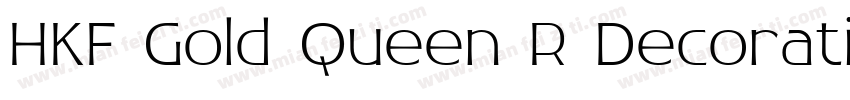 HKF Gold Queen R Decorative字体转换